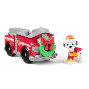 Patrula Catelusilor Vehicul Si Figurina Marshall Cu Accesorii De Craciun - Img 2