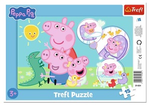 Puzzle Trefl 15 Cu Cadru Peppa Pig Cea Mai Draguta Purcelusa