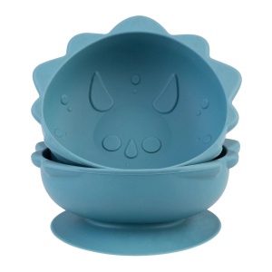 Set 2 Castronele Cu Ventuza Silicon Melii Luxe, Model Dinozaur