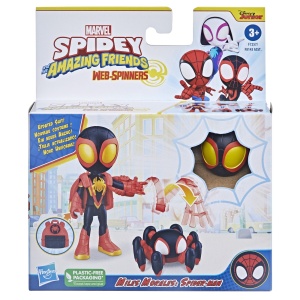 Spidey Prietenii Extraordinari Set Figurina Miles Morales Spider Man 10Cm Si Accesorii