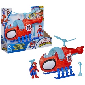 Spidey Si Prietenii Lui Uimitori Marvel Set Echipa Spidey Cu Elicopter Si Accesorii 7.6Cm - Img 2