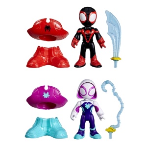 Spidey Si Prietenii Lui Uimitori Marvel Water Webs Set 2 Figurine Ghost Spider Si Pirate Spin Cu Accesorii - Img 8