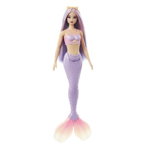 Barbie Dreamtopia Papusa Sirena Cu Par Mov Si Coada Mov - Img 2