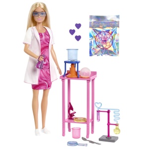 Barbie Set De Joaca Papusa Barbie Face Cariera Om De Stiinta - Img 2
