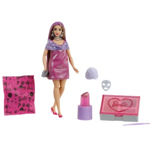 Barbie Set Party Unboxed Reveal Papusa Barbie Mov Cu 10 Accesorii Surpriza - Img 2