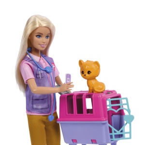 Barbie You Can Be Set Papusa Cu Doua Animalute Din Jungla - Img 6