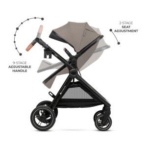 Carucior Kinderkraft Esme Pro, 3 In 1, Sand Beige - Img 2