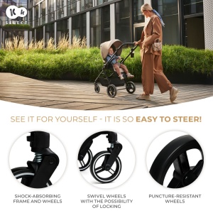 Carucior Kinderkraft Yoxi 3In1 (Mink Pro) Bej Nisip - Img 17
