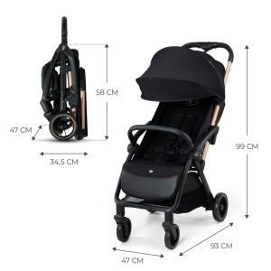 Carucior Sport Kinderkraft Apino, 0-22 Kg, Raven Black - Img 9