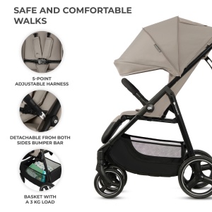 Carucior Sport Kinderkraft Trig3 Stone Beige - Img 4