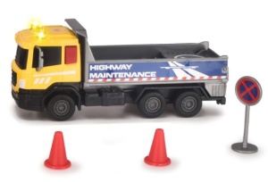 Dickie Echipa De Utilaje Camion Cu Semne De Circulatie 17Cm
