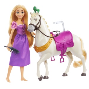 Disney Princess Set Papusa Rapunzel Si Calul Maximus - Img 5