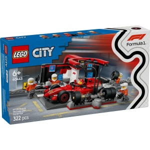 Lego City Boxa Si Mecanici F1 Cu Masina Ferrari 60443