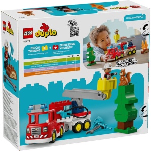 Lego Duplo Camion De Pompieri Cu Furtun Si Pompier 10473 - Img 10