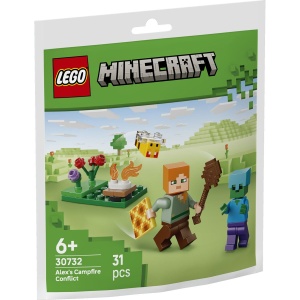 Lego Minecraft Conflict La Focul De Tabara Al Lui Alex 30732