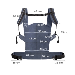 Marsupiu Ergonomic Kinderkraft Nino, Pana La 20 Kg, Confetti Denim - Img 5