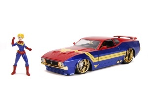 Masinuta Metalica Captain Marvel 1973 Ford Mustang Mach 1 Scara 1 La 24 - Img 6