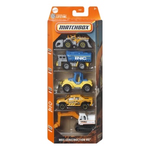 Matchbox Set 5 Masinute Metalice Mbx Construction Vii Scara 1:64