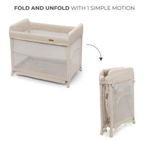 Patut De Calatorie Kinderkraft Moon Dream, Beige - Img 4