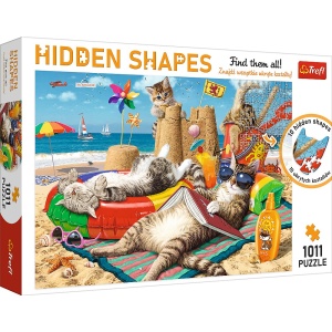 Puzzle Trefl 1000 Forme Ascunse Felinele Dragute - Img 1