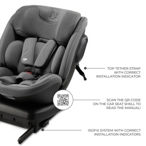 Scaun Auto Kinderkraft Xpedition 3 I-Size 40-150 Cm, Grey - Img 9