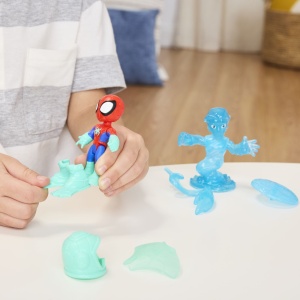 Spidey Si Prietenii Lui Uimitori Marvel Water Webs Set 2 Figurine Spidey Si Hydro Man Cu Accesorii - Img 6