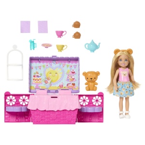 Barbie Family And Friends Set Clubul Lui Chelsea Petrecere Cu Ceai Surpriza - Img 3