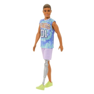 Barbie Papusa Baiat Fashionistas Saten Cu Un Picior Cu Proteza - Img 3