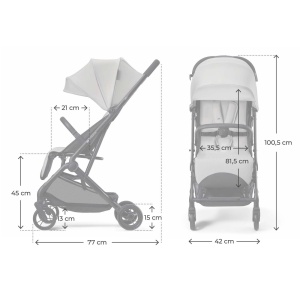 Carucior Sport Kinderkraft Indy3, Urban Grey - Img 6
