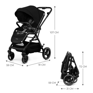 Carucior Sport Kinderkraft Yoxi, Black - Img 6
