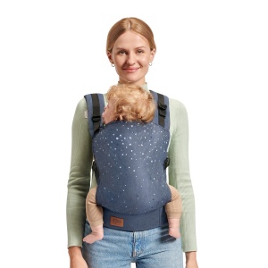 Marsupiu Ergonomic Kinderkraft Nino, Pana La 20 Kg, Confetti Denim - Img 2