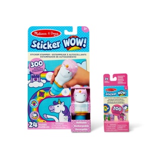 Melissa And Doug Sticker Wow Set De Joaca Autocolante Si Stampila Unicorn - Img 2