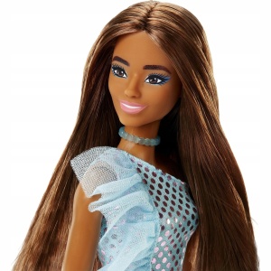Papusa Barbie Tinute Stralucitoare Satena Cu Rochita Blue - Img 4