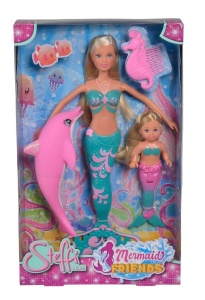 Papusi Steffi Si Evi Sirene Cu Delfin