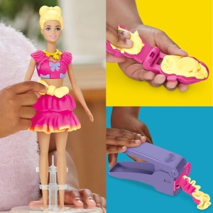 Play Doh Barbie Set Volanase Si Fundite Cu Papusa Inclusa - Img 7