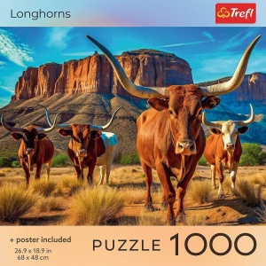 Puzzle Trefl 1000 Colectia Sua Longhorns Poster Inclus - Img 3