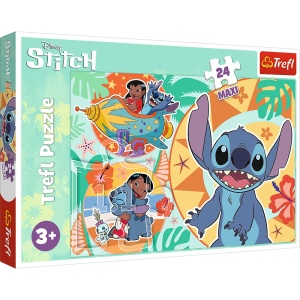 Puzzle Trefl 24 Maxi Stitch Ziua Vesela A Lui Lilo Si Stitch - Img 1
