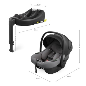 Scoica Auto Kinderkraft I-Lite Cu Baza Isofix Endura Safe Fx, Gray - Img 7