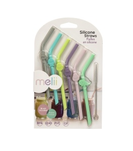 Set 6 Buc Paie Silicon Reutilizabile Model Animale Melii