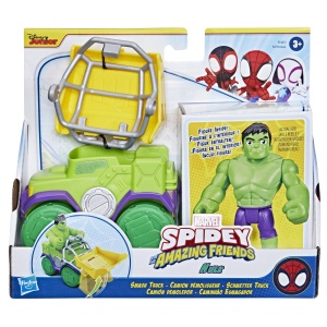 Spidey Prietenii Extraordinari Set Masinuta Si Figurina Si Accesoriu Hulk - Img 1