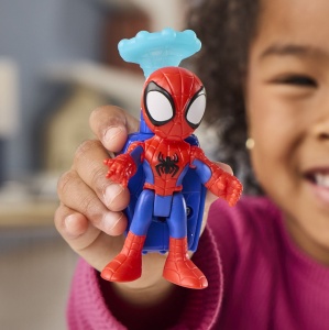 Spidey Si Prietenii Lui Uimitori Marvel Set Echipa Spidey Cu Elicopter Si Accesorii 7.6Cm - Img 6