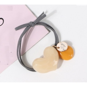 Elastic pentru Par cu Accesoriu Inima Nude
