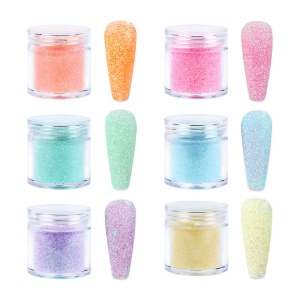 Glitter-Nagelpuder-Set mit 6 Stück