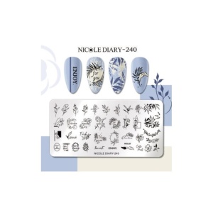Matrita metalica stampila unghii Nicole Diary 240