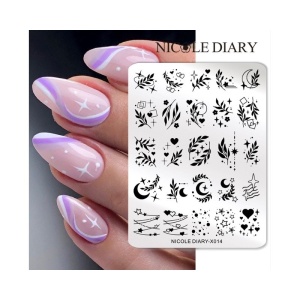 Matrita metalica stampila unghii Nicole Diary X014