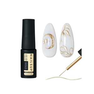 NAILSUP Liner Metallic Gold Gel 5 g – Professionelles Nail Art Gel für feine Linien & Metallic Designs