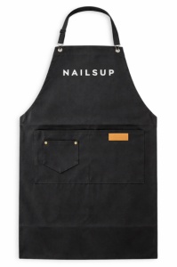 Professionelle NAILSUP Schürze – Schwarz, mit Praktischen Taschen