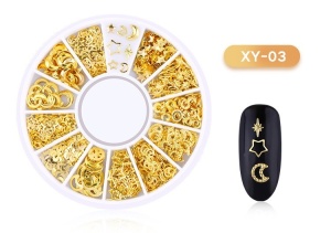 Scheibe 3D Nail Art Gold - 03