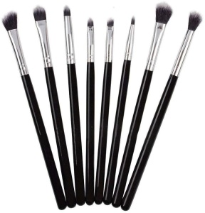 Set mit 8 schwarzen Make-up-Pinseln - MAK09