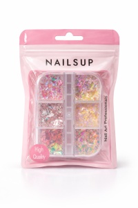 Set paiete nail art NailsUp holo flakes